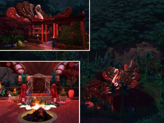 Sims 4 Shrine of the Phoenix park by VirtualFairytales at TSR