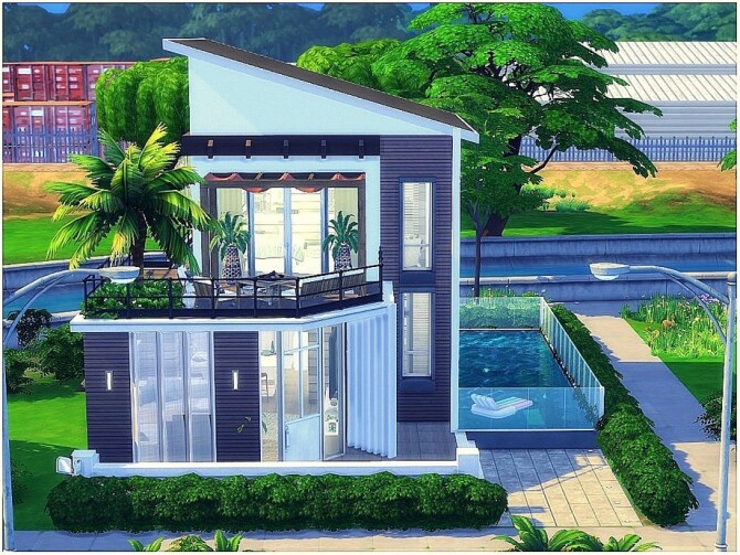 Sims 4 Corner House by lotsbymanal at TSR