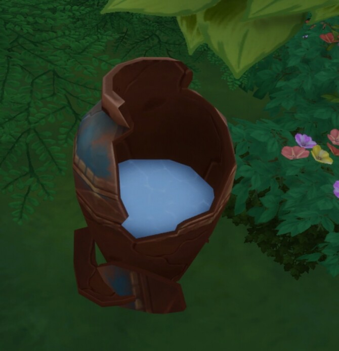 Sims 4 Water Collector: Broken Ancient Vase by BlueHorse at Mod The Sims