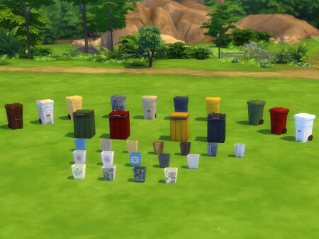 Trash and Garbage bins at KyriaT’s Sims 4 World
