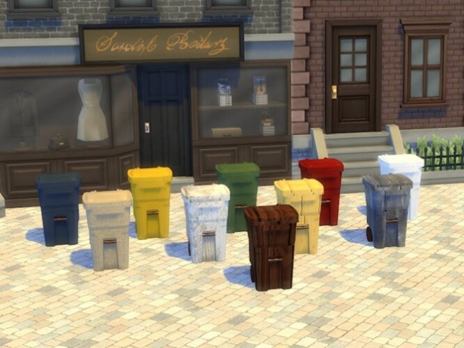 sims 4 how to place trash can under counter