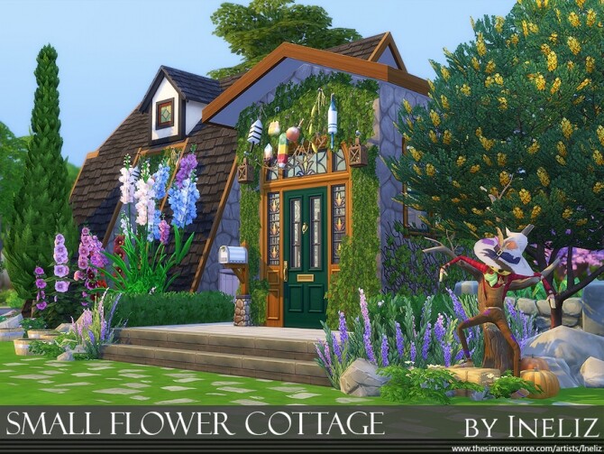 Sims 4 Small Flower Cottage by Ineliz at TSR