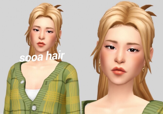 Sims 4 Sooa hair at Casteru