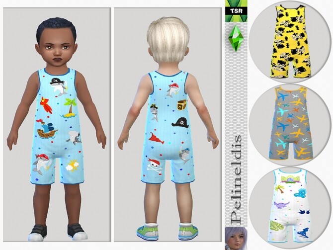 Sims 4 Toddler Boys Jumpsuit by Pelineldis at TSR