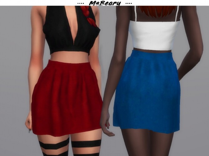 Sims 4 Highwaisted Skirt by MsBeary at TSR