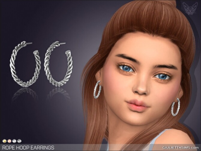 Sims 4 Rope Hoop Earrings for Kids at Giulietta