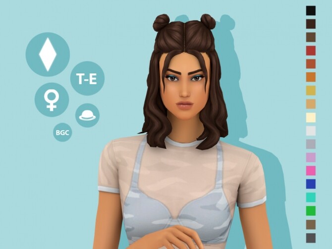 Sims 4 Jane Hairstyle by simcelebrity00 at TSR