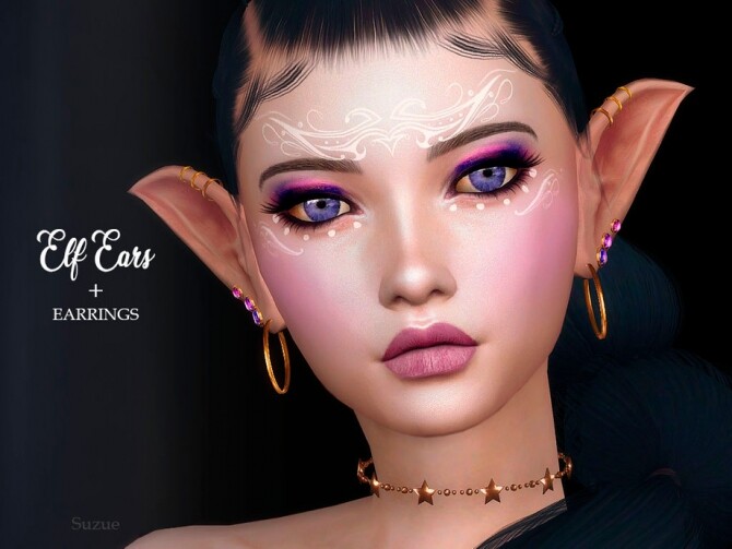 Elf Ears Earrings By Suzue At Tsr Sims 4 Updates