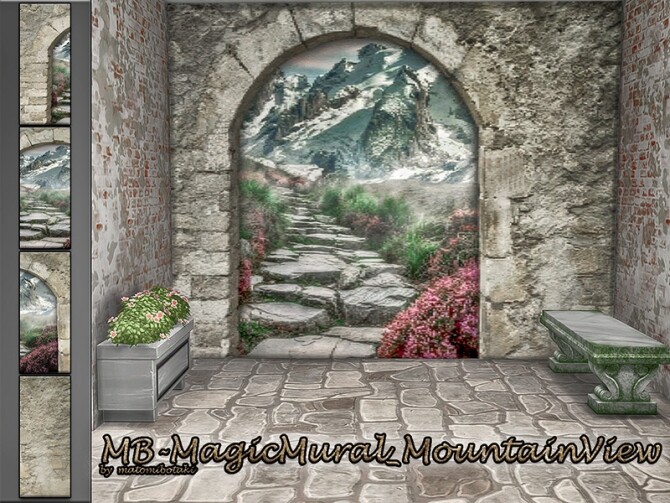 Sims 4 MB Magic Mural Mountain View by matomibotaki at TSR