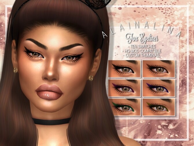 Sims 4 Fox Eyeliner at AlainaLina