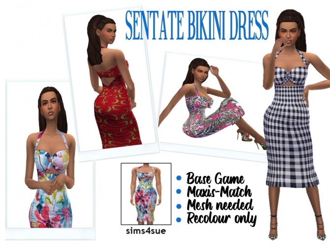 Sims 4 SENTATE’S BIKINI DRESS RC at Sims4Sue