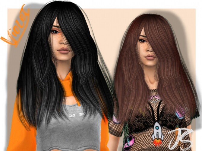 Sims 4 Violet Hair by JavaSims at TSR