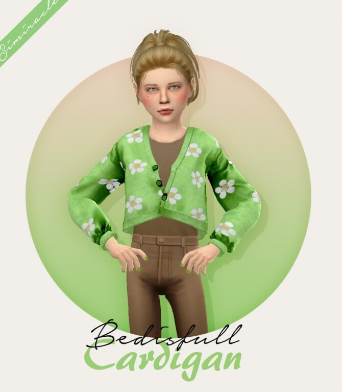 Sims 4 Bedisfull Cardigan Kids Version at Simiracle