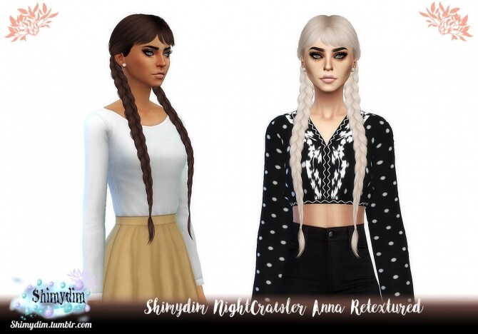 Sims 4 NightCrawler Anna Hair Retexture at Shimydim Sims