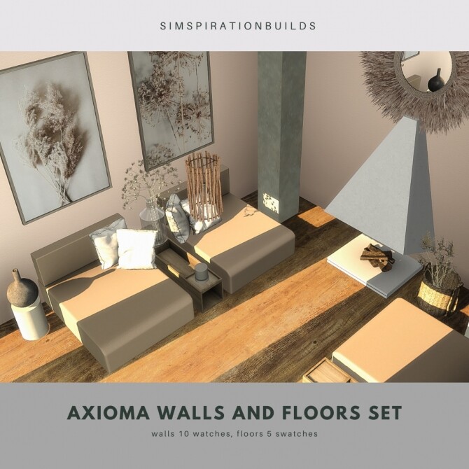 Sims 4 Axioma walls and flooring at Simspiration Builds