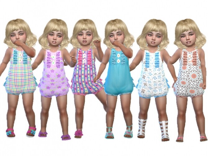 Sims 4 Onesie ruffle jumpsuit by TrudieOpp at TSR
