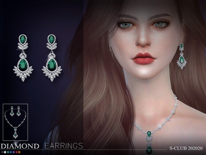 Sims 4 EARRINGS 202020 by S Club LL at TSR