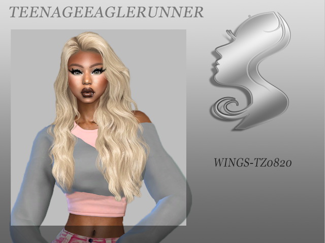 Sims 4 WINGS TZ0820 Hair Recolor at Teenageeaglerunner