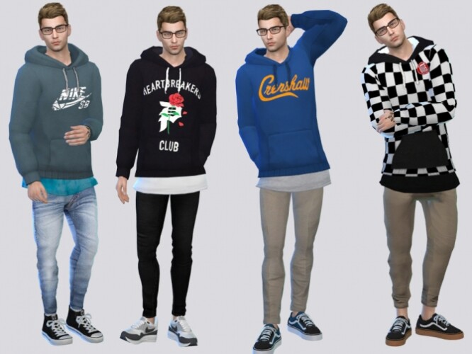 Soren Hoodies with Shirt by McLayneSims at TSR » Sims 4 Updates