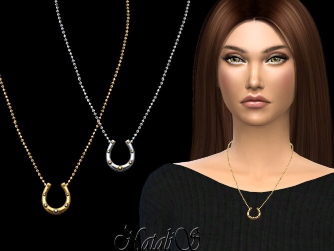 Sims 4 Horseshoe necklace by NataliS at TSR