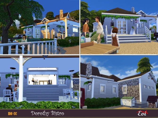 Sims 4 Dorothy Bistro by evi at TSR