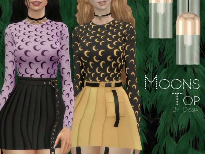 Sims 4 Moons Top by Dissia at TSR