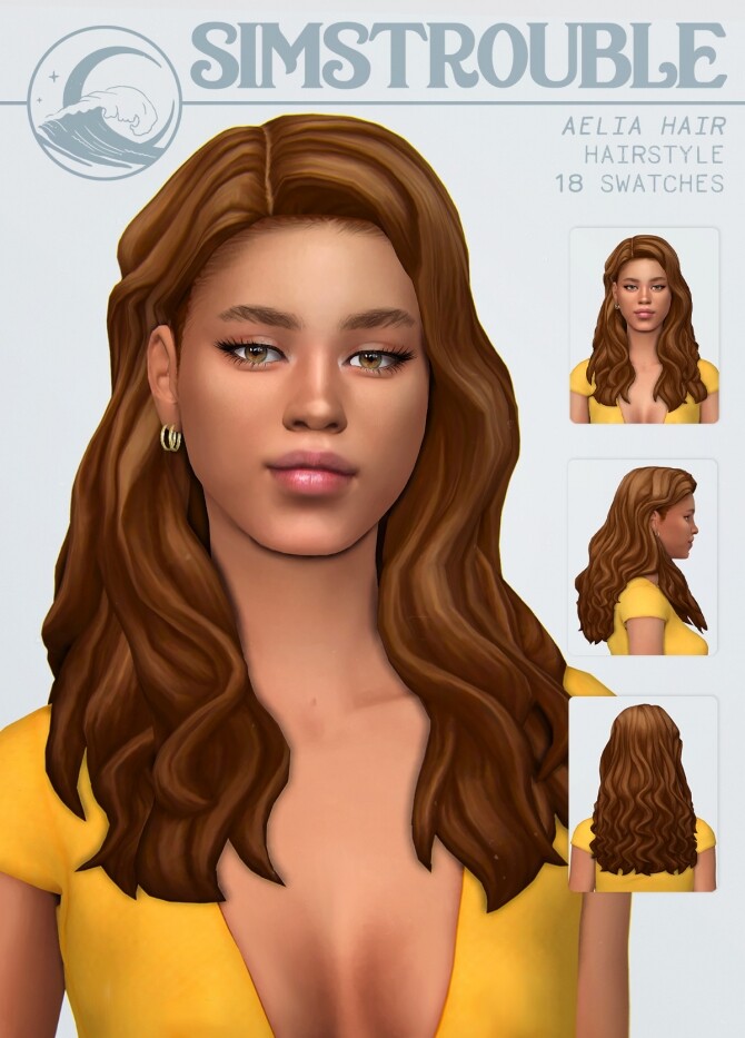 Sims 4 AELIA hair at SimsTrouble