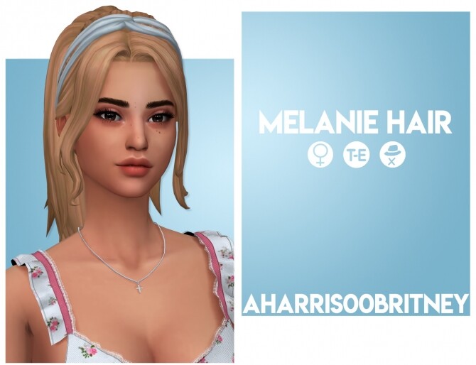 Sims 4 Melanie Hair at AHarris00Britney