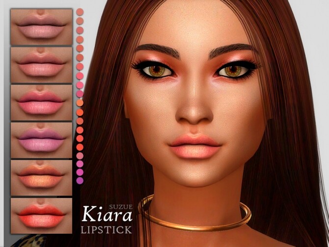 Sims 4 Kiara Lipstick by Suzue at TSR