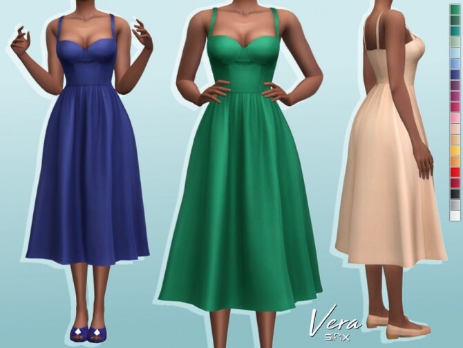 Sims 4 Vera Dress by Sifix at TSR