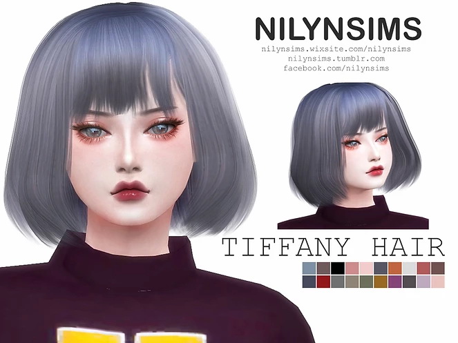 Sims 4 TIFFANY HAIR at Nilyn Sims 4