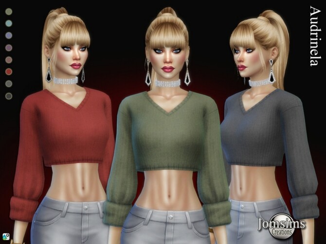 Sims 4 Audrinela top by jomsims at TSR