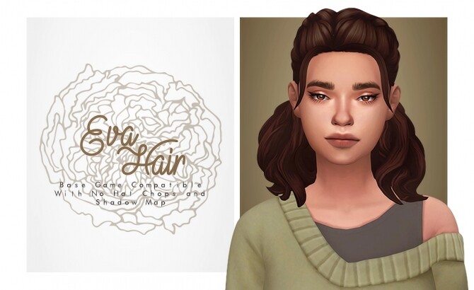 Sims 4 Eva braids with long hair at Isjao