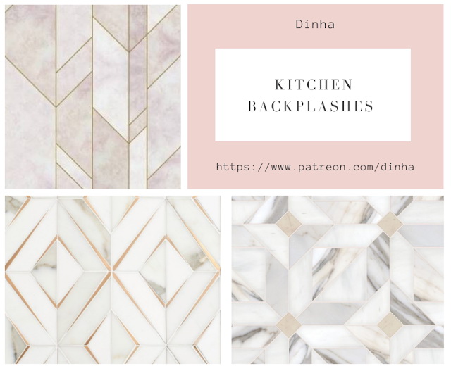 Sims 4 Kitchen Collection I: Backplashes & Rug at Dinha Gamer