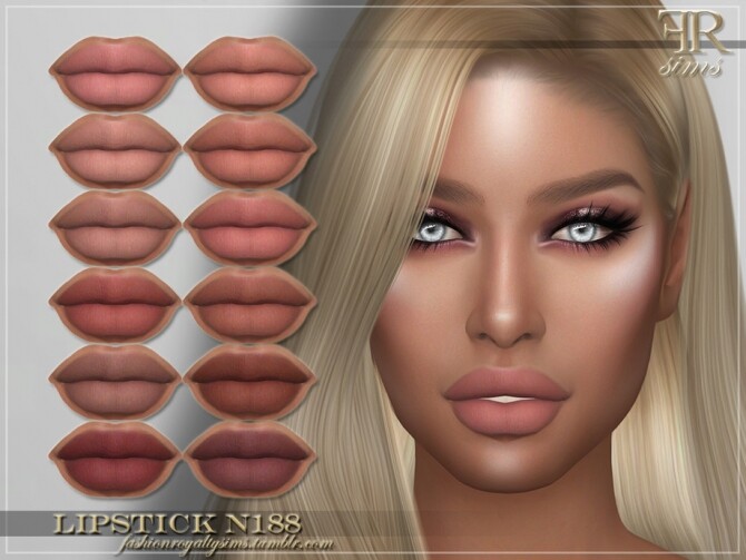Sims 4 FRS Lipstick N188 by FashionRoyaltySims at TSR