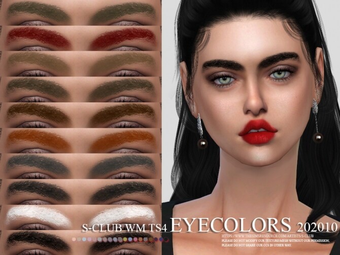 Sims 4 Eyebrows 202010 by S Club WM at TSR