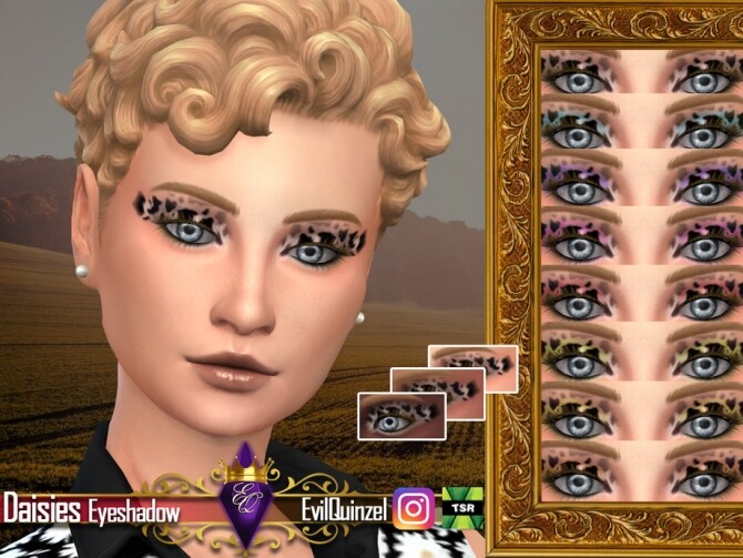 Sims 4 Daisies Eyeshadow by EvilQuinzel at TSR