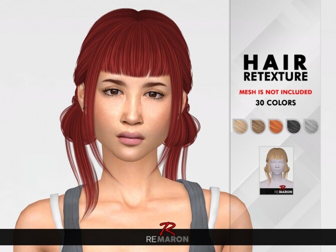 Sims 4 Teddy Hair Retexture by remaron at TSR