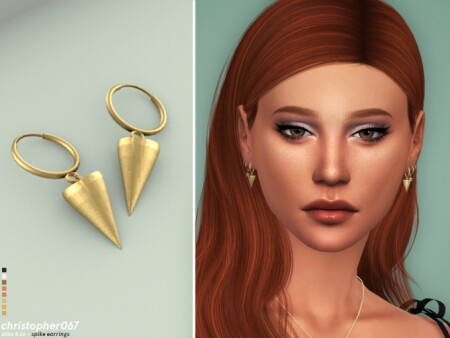 Spike Earrings by Christopher067 at TSR