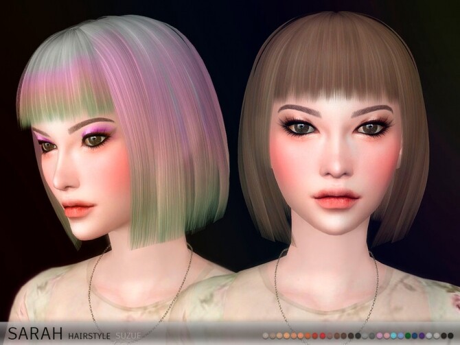 Sims 4 Sarah Hairstyle by Suzue at TSR