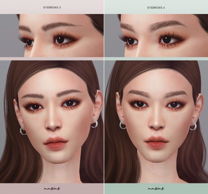 Sims 4 Eyebrows 3~6 at MMSIMS