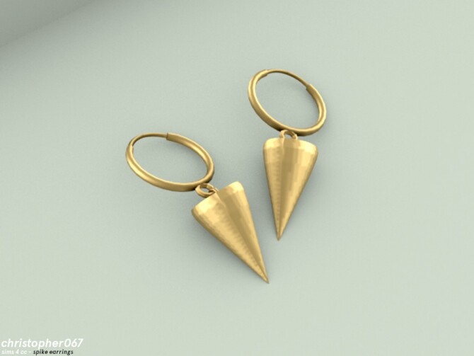 Sims 4 Spike Earrings by Christopher067 at TSR