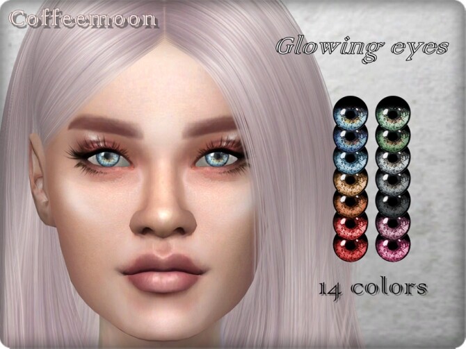 Sims 4 Glowimg eyes by Coffeemoon at TSR
