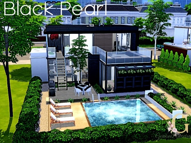 Sims 4 Black Pearl home by GenkaiHaretsu at TSR