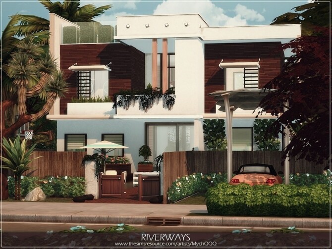 Sims 4 Riverways villa by MychQQQ at TSR