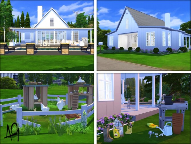 Sims 4 Barn House by ALGbuilds at TSR