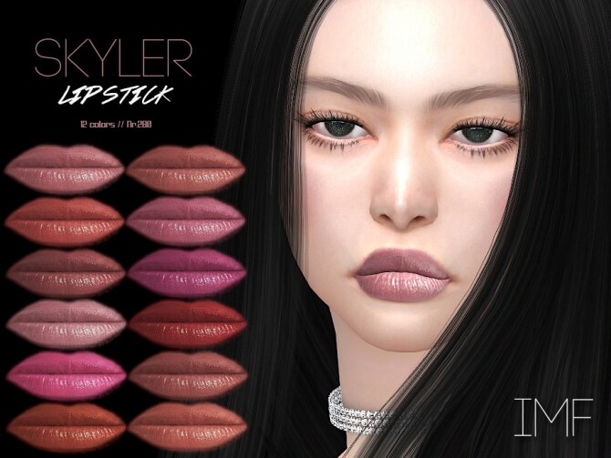 Sims 4 IMF Skyler Lipstick N.280 by IzzieMcFire at TSR