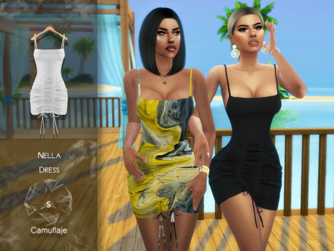 Sims 4 Nella Dress by Camuflaje at TSR