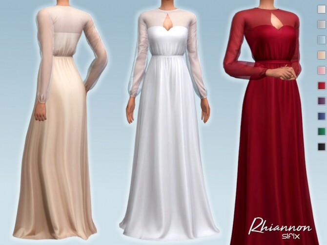 Sims 4 Rhiannon Dress by Sifix at TSR