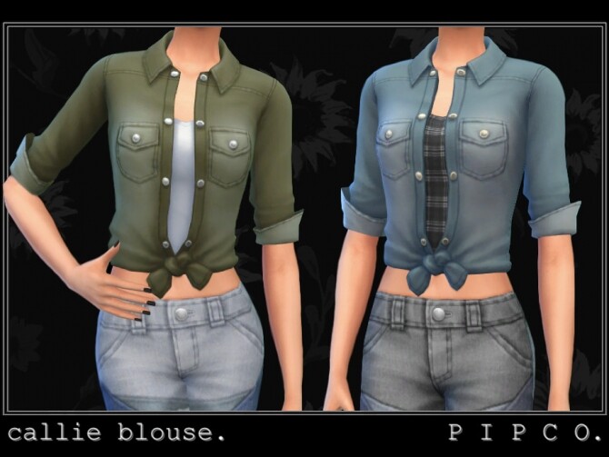 Sims 4 Callie blouse by Pipco at TSR